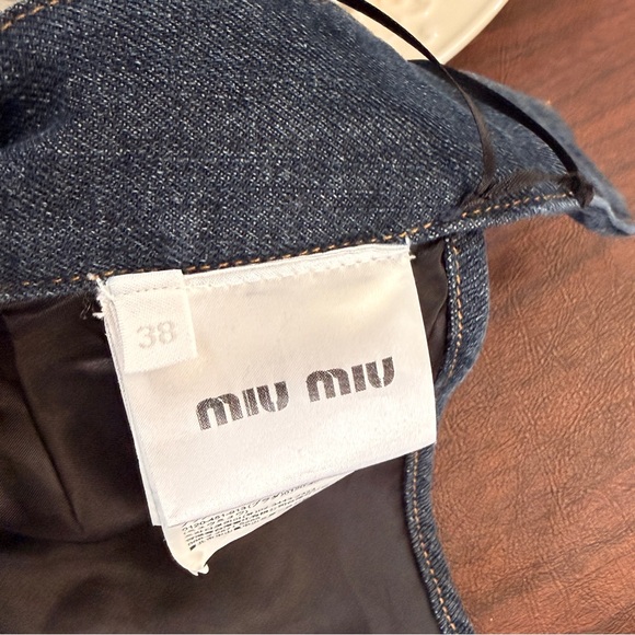 Miu Miu Dark Denim Crop Top - Picture 7 of 7